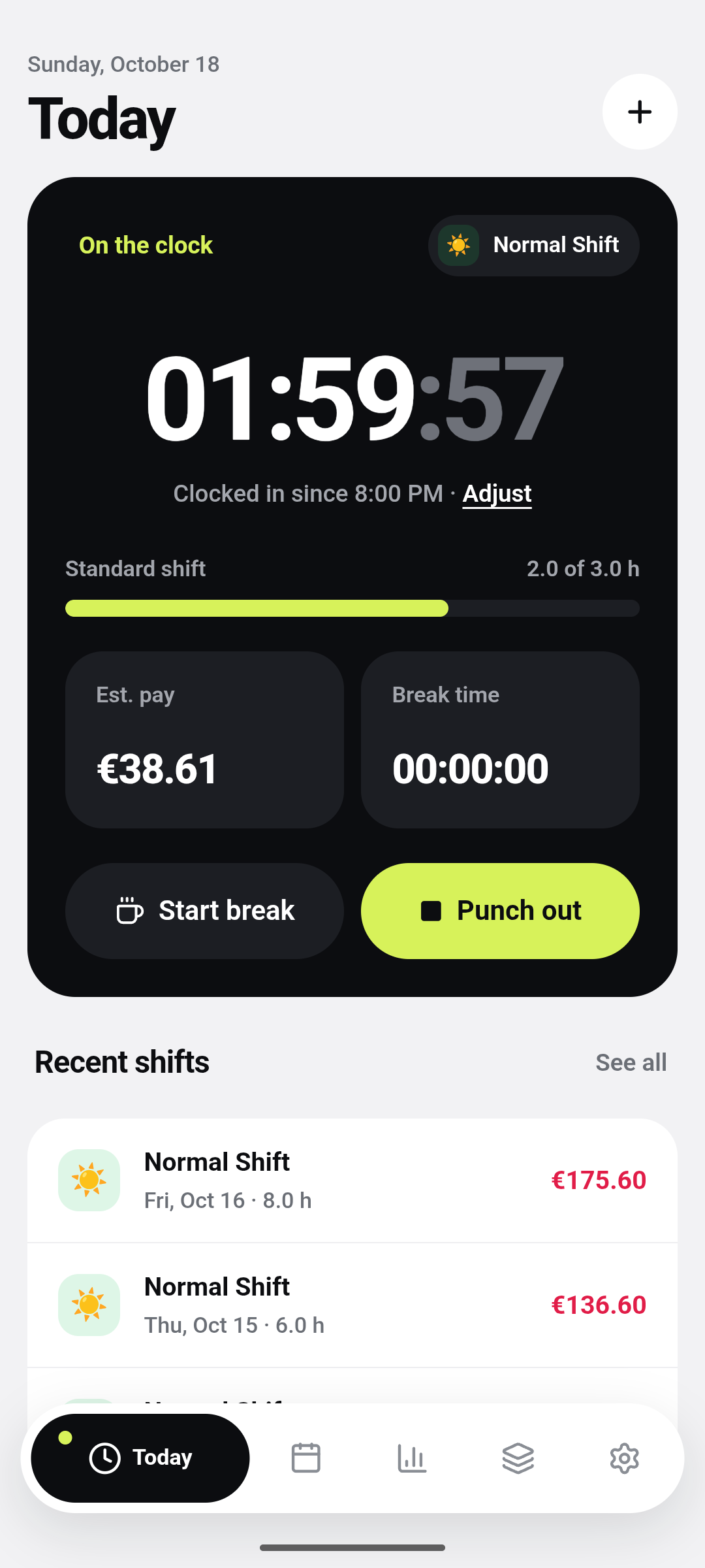 ShiftWise App Screen